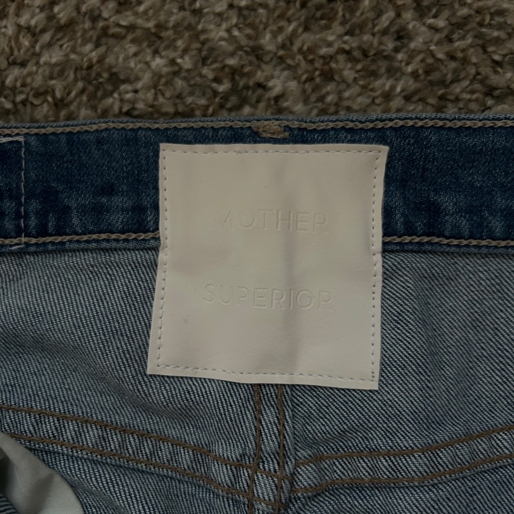 MOTHER Women's Straight Leg Jeans - Medium Blue Wash - Picture 11 of 11
